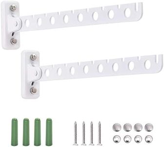 ASHOP Closet Rod Support Bracket Heavy Duty Stainless Steel Brush Nickel Socket Bracket Closet Rod Holder End Support for Closet Wardrobe Shower Curtain Rod 1 Inch Diameter, 2 Sets