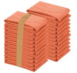 RUVANTI Flour Sack Towels 36 Pack 28"x28", Ring Spun 100% Cotton Flour Sack Dish Towels, Machine Washable, Absorbent Tea Towels - Flour Sack Kitchen Towels for Drying & Cleaning - Orange