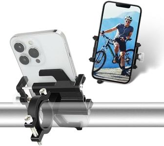 NineLeaf Bike Phone Mount, Aluminum Bike Phone Mount Holder, Handlebar Mounted Cell Phone Holder, Bicycle Cell Phone Holder Suitable for 2.2-3.7 inch Phones 360° Rotation