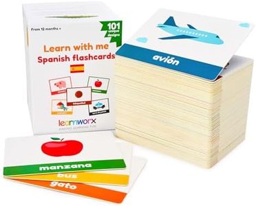 Spanish Flash Cards for Toddlers - 101 Cards - 202 Sides - Learn with Me - Objects, Numbers & Play Games - Great Value, Fun Learning and Educational Flashcards