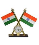 HAYBERG Car Dashboard Indian Flag with Clock for Hyundai I10