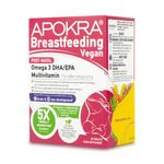 Breastfeeding Vitamins | Vegan | High in Calcium | 21 Nutrients | No Fishy Taste | Postnatal | Lactation Supplement | Postpartum Essentials | Highly Absorbed Omega 3 | 60 Tab | APOKRA