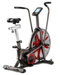 Strongology TITANIUM Assault Bike Adjustable Resistance Dual Belt Magnetic 24” Fan Professional Air Bike with Clear LCD Display
