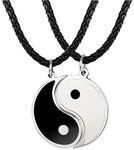 Besteel 3MM Leather Tai Chi Pendant