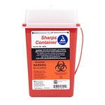 Dynarex Sharps Container - Biohazard Phlebotomy Needle Disposable - Puncture Resistant - One Handed Use - 1 Quart