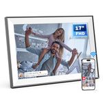 Digital Photo Frame Frameo 17 Inch 64GB FHD Extra Large WiFi Digital Picture Frame, Touch Screen 1920x1200 IPS Electronic Picture Frame, Wall-Mounted, Instantly Share Photo/Video via Apps & Email