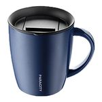 PARACITY Insulated Coffee Cup, Insulated Travel Mugs for Hot Drinks, Double Wall Vacuum Travel Mug with Handle, Insulated Coffee Mug Great for Hot and Cold Beverages 12.3oz/350ml Blue