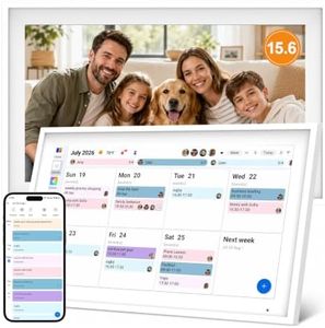 Digital Calendar 15.6 inch WiFi Calendar & Chore Chart, 1080P Interactive Touchscreen Electronic Calendar for Family Schedules, Digital Picture Frame WiFi with 64GB Storage, Wall Mountable, AiMOR APP