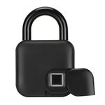 Fingerprint Padlock, Smart Touch Lock Metal Padlock with Keyless Biometric, Water Resistant, Suitable for Gym, Sports, Travel Luggage