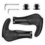 SUPRBIRD Bicycle Handlebar Grips,Bike Grips with Screw Lock,Rubber Ergonomic Cycling Grips,Non-slip Handlebar Grips 22mm,for Mountain Road MTB BMX Foldable Bike