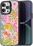 casevivid Compatible for iPhone 14 Pro Max Case Cute Aesthetic - Durable Fashion Funny Phone Case - Girly Passion Flower Pattern Print Cover Design for iPhone 14 Pro Max 6.7" Black