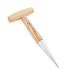 Berry&Bird Hand Dibber, Stainless Steel Sow Dibbler with Wood Handle, Garden Hole Punch Dibbler Tool for Planting Seeds & Bulbs, Hand Held Bulb Planter for Planting Flowers Tulips, Daffodils, Dahlias