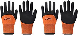 Safety garden gloves for men-Work Gloves with latex coated- Breathable rubber coated gardening gloves-Outdoor protective Porter Working gloves large size-Mechanic gloves construction gloves for men (Orange * 2 pairs)