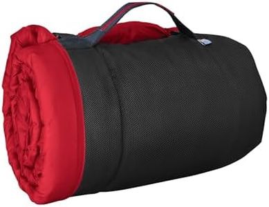 Kurgo Waterproof Dog Bed | Outdoor Bed for Dogs | Portable Bed Roll for Pets | Travel | Hiking | Camping | Wander Loft Dog Bed | Chili Red | Large