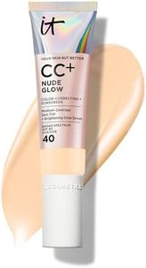IT Cosmetics CC+ Nude Glow Lightweight Foundation + Glow Serum with SPF 40 - With Niacinamide, Hyaluronic Acid & Green Tea Extract - Fair - 1.08 fl oz
