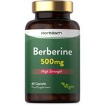 Berberine Supplement 500mg | 60 Capsules | Suitable for Vegetarians & Vegans | by Horbaach