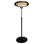 Oypla Electrical 2KW Quartz Free Standing Outdoor Electric Garden Patio Heater