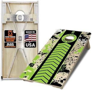 Titan Bags X Factor Cornhole Boards - ACL Elite Solid Wood Cornhole Board Set w/Patent Pending X Underside Bracing for Maximum Durability - Regulation Size for Professional & Outdoor Sports Game