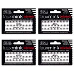 Ardell False Eye Lashes Faux Mink Individuals Short Black 4 Pack