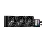 PCCOOLER CPS DS360 AIO Liquid CPU Cooler Liquid Cooling, 3 Pack F5 R120 Case Fans, Digital Monitor 360mm Liquid Cooler CPU for AM4 AM5 Intel LGA 1700/1851/20XX AIO Water Cooler Black