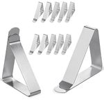 Large Tablecloth Clips [USA Based Brand]- 12 Pack Stainless Steel, Rust Proof Table Cloth Holding Clip - Perfect for Folding, Picnic, Party, and Outdoor Tables-Fits for 1.8~3 Inch Thick Table