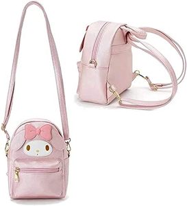 EVESKY Kawaii Backpack for Girls Anime Mini Backpack Cute PU Bag Shoulder Bag For Girl Cosplay, Pink, Daypack Backpacks