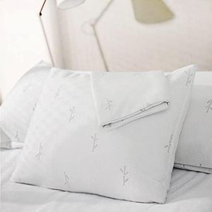 FeelAtHome 65% Polyester & 35% Rayon Derived from Bamboo Cooling Pillow Cover Waterproof - 20x26 Inches Pack of 2 (Standard) - Soft & Comfortable Waterproof Pillow Protector, Pillow Protector Cooling