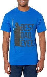 STAR WARS Men's Officially Licensed Tees for Dad, Blue//Bestest Dad, Small