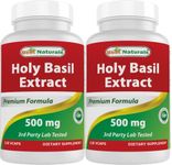 Best Naturals Holy Basil Extract 500 mg 120 VCaps (120 Count (Pack of 2))