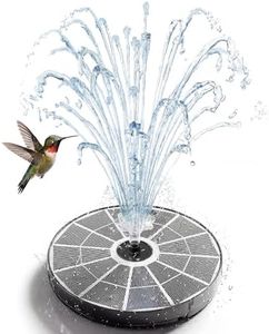 AISITIN 3.7W Solar Bird Bath Fountain Upgraded 6.3" Solar Glass Panel, Solar Powered Fountain Pump with Integrated Bracket & Storage for Bird Bath, Pond, Garden, Aquarium and Outdoor