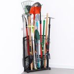 Triangle Yard Tool Organizer,Corner Rack for Garage Storage Organization,Free Standing Garden Tool Holder.Solid Metal.