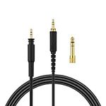 kwmobile Headphone Cable Compatible with Shure SRH440A / SRH840A / SRH440 / SRH840-300cm Cord with 3.5mm (1/8") Jack + 6.35mm (1/4") Jack Adapter