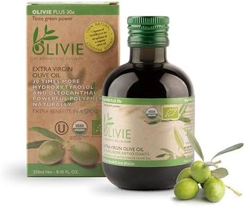 Organic High Polyphenol Rich Extra Virgin Olive Oil OLIVIE PLUS 30X | Moroccan Desert Olive Oil | EVOO | MD Recommended | Organic, Kosher | 250 ml Glass Bottle
