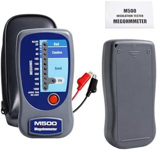 Nurfosttek M500 Megohmmeter Portable Insulation Tester, with Soft Tool Kit | 500V, 20-1000 Megohms Range, for Compressors, HVAC & Electrical Equipment, High Precision Detection, Three-color Zone Display