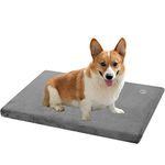 EMPSIGN Dog Bed Crate Pad Mattress Reversible (Cool & Warm), Orthopedic Dog Bed, Water Proof Linings, Removable Machine Washable Cover, Firm Support Pet Crate Bed for Small to XX-Large Dogs, Grey