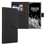 kwmobile Case Compatible with Samsung Galaxy S10 - Wallet Case PU Leather Phone Cover with Card Holder Slots - Black