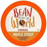 BEAN AROUND THE WORLD Flavored Coffee Compatible With 2.0 Keurig K Cup Brewers, Maple Syrup, 40 Count