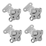 QWORK Heavy Duty Stainless Steel Latch for Flight Cases and Equipment Boxes, 4 Pack 2" x 1-1/2", High Working Loads, Excellent Anti-Corrosion