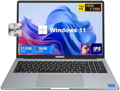 ACEMAGIC Laptop Computer 16 inch FHD Display, 16GB RAM 512GB ROM with Intel 12th Gen Alder Lake N95(4C/4T, Up to 3.4GHz) Support WiFi, BT5.0, 1MP Webcam, 3*USB3.2, Type-C, Gray