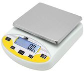 CGOLDENWALL Large Range Lab Digital Analytical Balance Lab Precision Scale Jewelry Kitchen Scales Electronic Balance Weighing and Counting Scale 0.1g Calibrated Pan Size 180140mm Yellow (10kg, 0.1g)