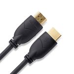 Cablesson Basics 2m (2 Meter) High Speed Cable with Ethernet - (Latest Version 2.0/1.4a, 21Gbps) Gold HDMI Cable with Ethernet Compatibility, PS4, SKY HD, FULL HD, 1080p, 2160p, LCD, PLASMA & LED TVs,