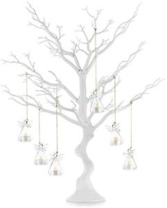 Nuptio Artificial White Tree 30"/76cm Height Wedding Centerpieces for Tables for Wedding Banquet Birthday Party Event Tabletop Decorations(1 Pc)