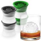 Tovolo Sports Themed Ice Molds, Assorted Set of 4 - Large Ice Mold Gift Set - Unique Ice Mold Chills Drinks - Odor-Free Freezer Storage, Dishwasher-Safe with Silicone Plunger