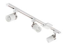 Lithonia Lighting LTKCYLD BN M4 Three Light MR16GU10 Track Kit, Brush Nickel Finish with Clear Glass, White