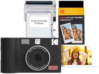 KODAK Mini Shot 2 ERA 4PASS 2-in-1 Instant Camera and Photo Printer (2.1x3.4 inches), Initial 8 Sheets + 30 Sheet Pack Bundle, Black