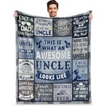 Best Uncle Gifts from Niece Nephew, Funny Gifts for Uncle, Great Uncle Gifts for Men, Happy Adult Uncle Birthday Gifts Idea, Best Uncle Ever Gifts for Christmas, Fun Uncle Blanket Gifts 80"X60"