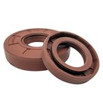 Unifizz Fluorine Rubber Oil Seal 18mm Inner Dia 32mm OD 7mm Thick TC Rubber Cover Double Lip Seals for Mechanical Motive Axle Shaft, Jujube Red 2 PCS