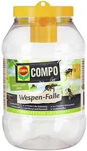 COMPO Wespen-Falle, Natürlicher Inhaltsstoff, Insektizidfrei, Bis zu 3 Wochen Langzeitwirkung, Wiederbefüllbar, Wespenspray