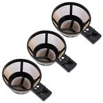 KEEPOW Reusable Coffee Basket Filter, Parts compatible with Hamilton Beach 2-Way Brewer Coffee Maker Models 49980A 49980Z 49933 47650 Accessories 3 Pack