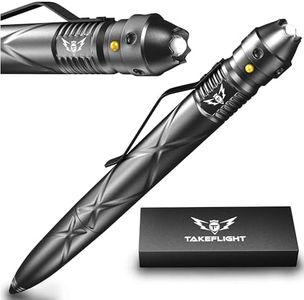 TF TAKEFLIGHT Tactical Pen Multi-Tool - Self Defense, EDC LED Flashlight & Pen - Ideal for Military & Outdoor Survival Gear - Ultimate Gift for Him - Unique Pen Gift for Brother or Dad